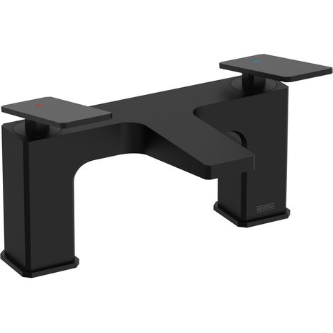 Bristan Delgado Bath Filler Black Bath Filler Mixer Tap with Ceramic Discs