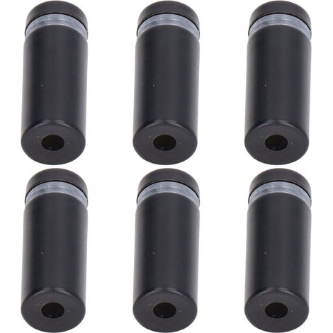 Lot de 12 vis d'entretoise en acier inoxydable, clous de fixation murale pour cadres photo en verre et acrylique, noir mat (1/5)