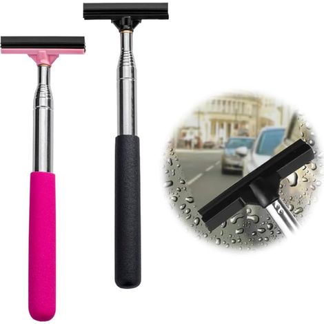 (2 Pcs) Raclette Vitre Voiture Télescopique, Raclette de Nettoyage de vitres en Silicone, Vitre Voiture Télescopique, Essuie Glace de (1/5)