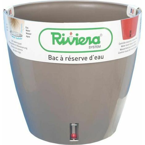 Riviera Eva Blumenkübel aus Kunststoff taupe 49 Liter