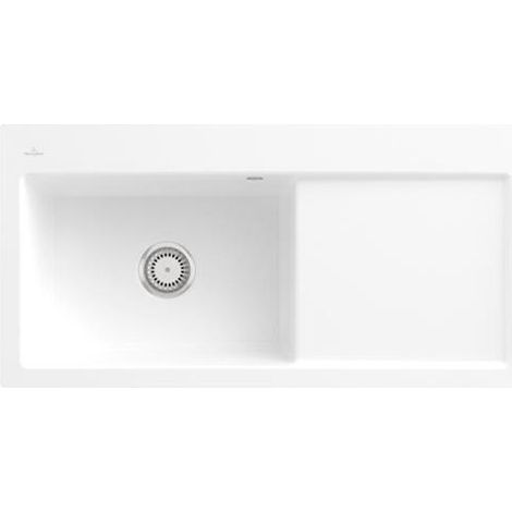 Évier encastré SUBWAY 60 XL FLAT 965x475mm Be li Handbet. pierre blanche