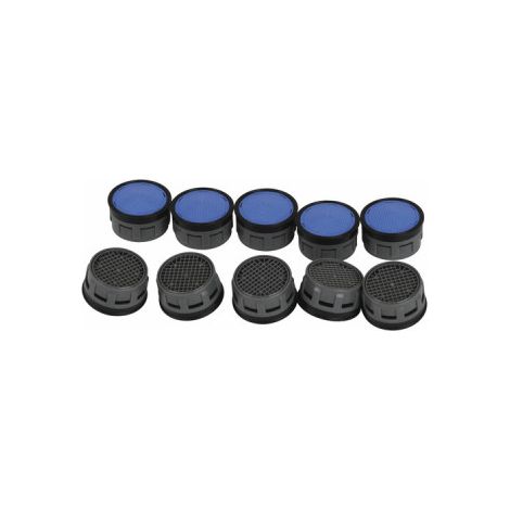Lot de 10 cartouches pour aérateur évier et douche – Mousseur à jet réglable – Pour F22x100 et M24x100 – Installation facile