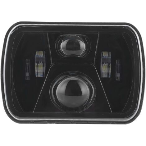 Faro LED cuadrado H4 de 7 pulgadas, alto brillo, 12-24V, compatible con YJ (1/5)