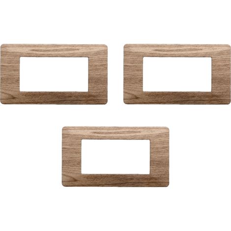 gloca Placche Plastica Compatibili Plana (3 Pezzi Legno chiaro, 4 Posti) (1/4)