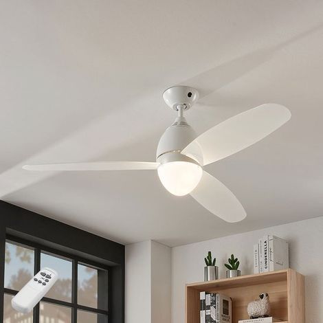 [NEUWERTIG] B-Ware Lindby Deckenventilator Deckenlampe Deckenlampe Piara beleuchtet weiß glänzend (1/2)