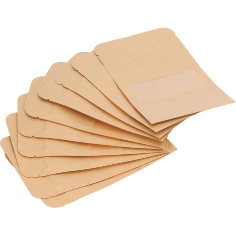 200 sachets en papier kraft refermables à fermeture éclair, 9 x 14 cm, avec fenêtre, pour aliments et café.