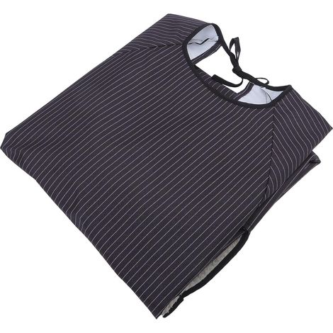Tablier Cuisine Imperméable et Oléofuge à Manches Longues, Ajustable avec Poches Multiples, Taille Unique, Couleur Noire Rayée, Tablier Professionnel pour Restaurant, Service (1/5)