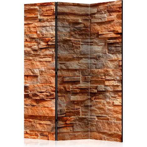 Paravent 3 Volets "Orange Stone" 135x172cm (1/2)