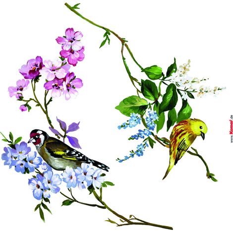 Komar Fenstersticker - Wedding Birds - 31 x 31 cm - Fensteraufkleber - Naturmotiv (1/3)