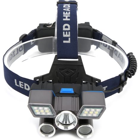 Outdoor-LED-Stirnlampe, USB-aufladbar, verstellbares Kopfband, Taschenlampe für Camping (1/5)