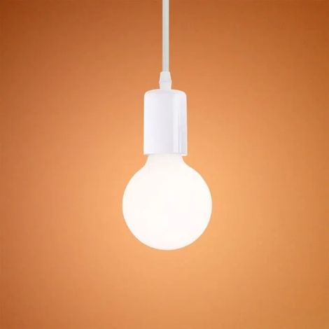 2PCS Lustre Suspension Industrielle Plafonnier Luminaire Vintage pour Salon Chambre Blanc (1/4)