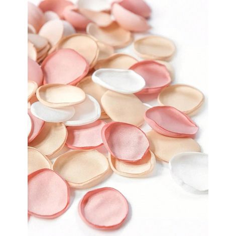 Lot de 200 pétales de rose artificielles, imitation soie rose champagne, pour mariage, enterrement de vie de jeune fille, décoration de table, allée (1/5)