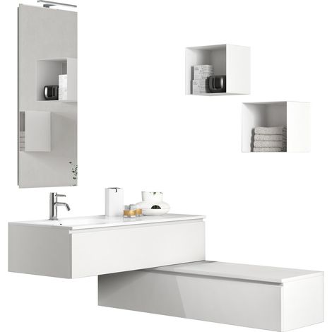 Ensemble salle de bain 7 pièces ASTRA blanc (1/5)