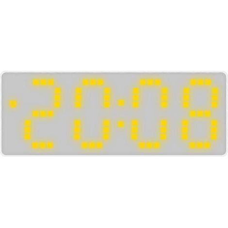 Réveil numérique à écran LED et commande vocale (jaune) (1/5)
