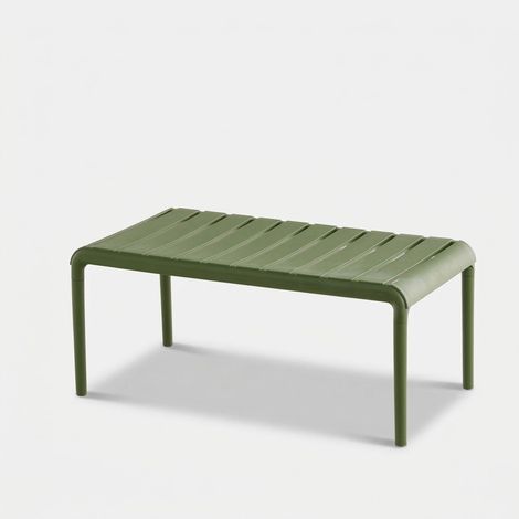 Couchtisch für Wohnzimmer und Garten aus Polypropylen Arnad - Dunkel Grün (1/4)
