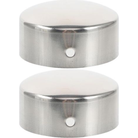 2 Stück Edelstahl-Handlauf-Endkappe – 40 mm runde Treppengeländerkappe – ideal für Handläufe aus Holz und Metall (1/5)