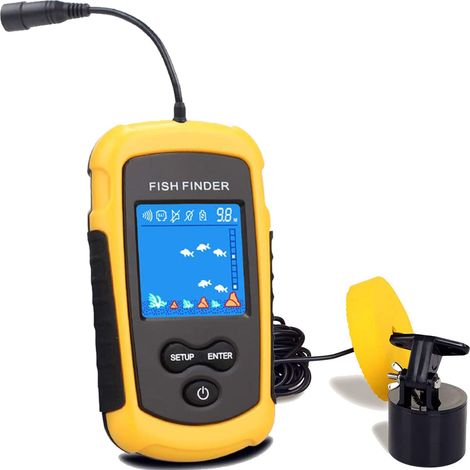 Sondeur de pêche filaire, transducteur sonar, détecteur de profondeur d'eau portable pour la pêche (1/5)