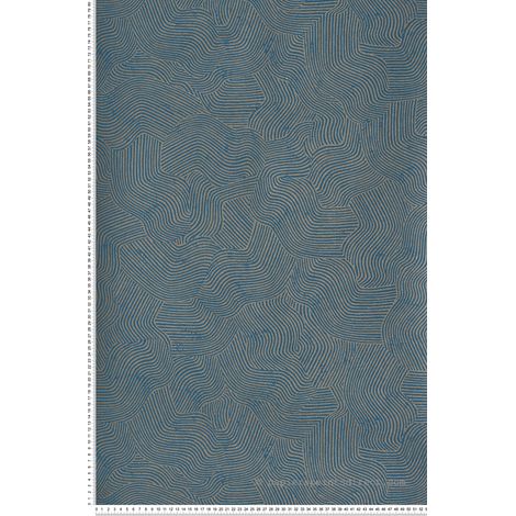 Papier peint Contemporain Bleu canard Merida Montecolino (1/3)