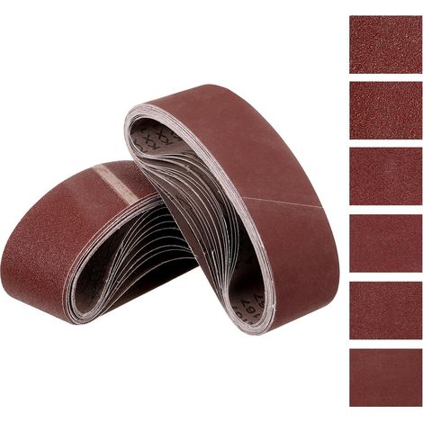 18Pcs Bandes Abrasives 76mm x 533mm Pour Ponceuse À Bande (1/5)