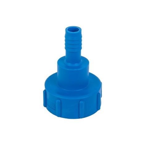 Raccord IBC femelle S60x6 sortie tuyau 3/4" Bradas bleu (1/3)
