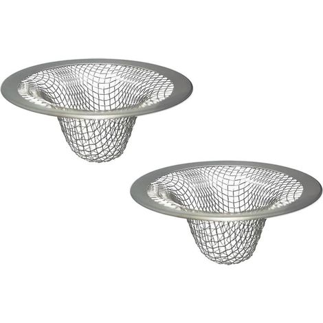 Lot de 2 petites crépines de 2,5 cm, en acier inoxydable, pour évier de buanderie, de piscine, de buanderie, de camping-car (1/4)