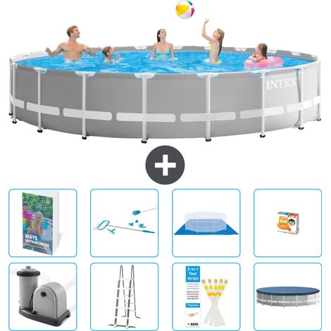 Intex Piscina Prism Frame Rotonda - 610x132 cm - 9-pezzi  S647 (1/4)