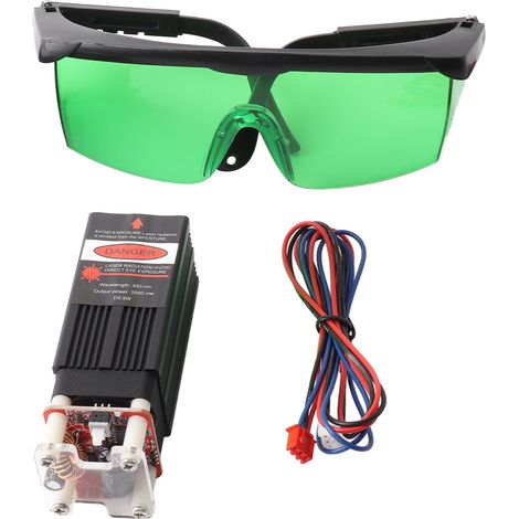 Ortviai Module Laser CNC pour Graveur 5500 mW, Tête Réglable Haute Précision, Aluminium Aéronautique, Couleur Bleue