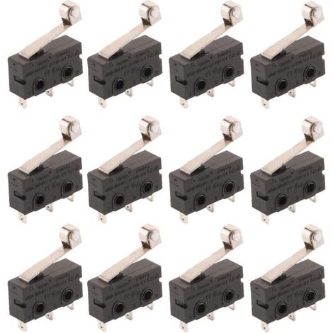 12 pcs T125 Hinge Type Lever Miniature Micro Switch SPDT Snap Action Switch (1/4)