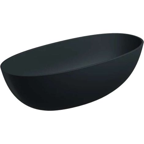 OMNIRES Shell - Baignoire îlot, 175x78 cm, noir mat SHELL175WWBLV (1/2)