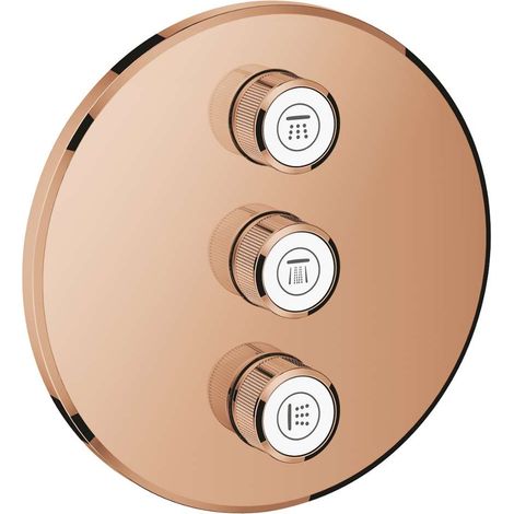 Grohe Grohtherm SmartControl Parte esterna per rubinetto da incasso triplo Bronzo, 29122DA0 (1/2)