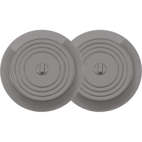 Bouchon De Baignoire - Bouchon D Evier En Silicone - Universel Pour Cuisine Salle De Bain Buanderie - Diametre 15 Cm - Lot De 2 (1/5)