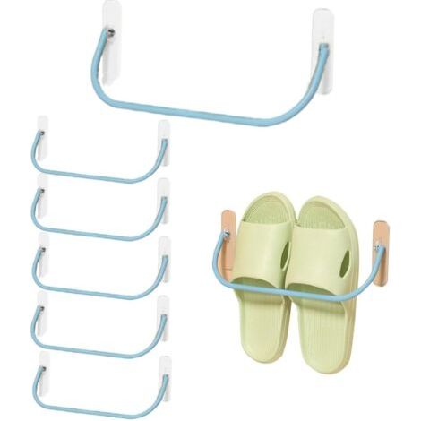 QORVA-6 Pièces Étagère Chaussures Murale Suspendre, Porte-Chaussures Pliant pour Bain Entrée, Couloir et Placard