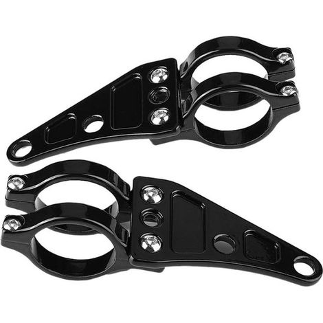 Soporte para faro de motocicleta  2 abrazaderas de soporte para faro  Horquilla de soporte para faro de 38-41 mm  Fácil instalación (1/5)