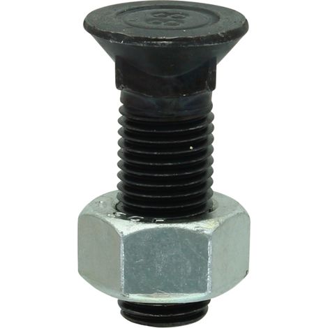 Bullone per aratro con dado, filettatura 7/16"UNF, lunghezza 35 mm, classe 8.8, per aratro 71635F8