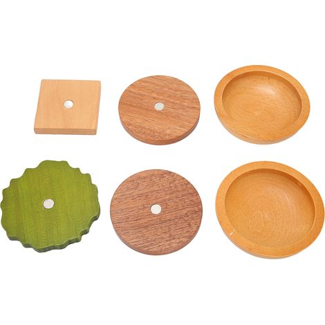 Set de sous-verres hamburger magnétique, isolant thermique, bois exquis et mignon, pour cuisine. (1/5)