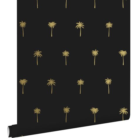 papier peint palmiers noir et or - ESTAhome (1/5)