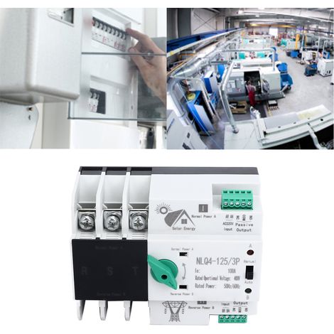 Wechselrichter NLQ4-125/3P, automatische Dual-Power-Umschaltung, Schnellschaltregler, Millisekunden-Schaltung, 100-A-Photovoltaikmodell (1/5)