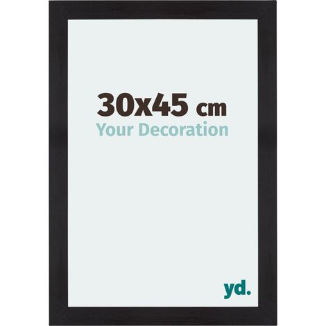 yd. - Cadre photo 30x45 - Noir Grain de Bois - MDF - Mura
