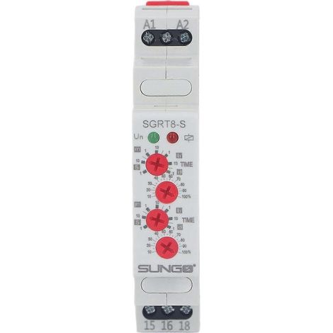 Elektronisches Multifunktions-Zeitrelais mit LED-Anzeige, 5 A AC/DC, 12–240 V