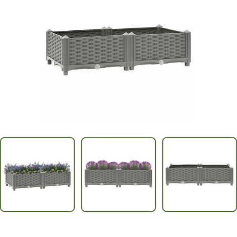 Gartengestaltung - Hochbeet 80x40x23 cm Polypropylen (1/5)