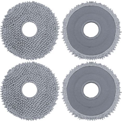 Ersatz-Wischmopptücher kompatibel mit Roborock Saros Z70/ Saros 10R/ Q Revo/Qrevo MaxV/Qrevo Master/Qrevo Slim/Qrevo Pro/Qrevo S/Qrevo Curve/Qrevo Plus/Qrevo Edge (4 Stück)