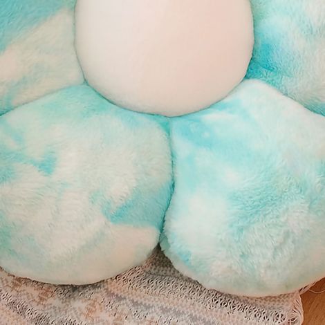 Coussin/oreiller en peluche de haute qualité en fourrure de lapin, polaire cristal, tie-dye, à motifs de pétales et de fleurs, un cadeau d'anniversaire parfait pour votre petite amie, fourrure de lapi (1/5)
