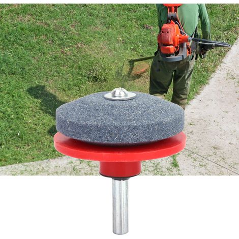 Affûteuse de lames de tondeuse à gazon pour jardin, outil de meulage pour perceuse électrique (rouge) (1/5)