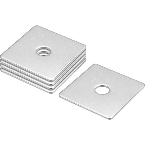 Carré Rondelle Inox 304 M10x50x50x2mm Pour Matériel Fixation 5pcs Carré Plaque Rondelles, Plat Tampon Espaceur Joint (1/4)