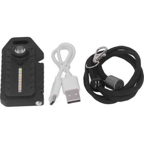 Lampe torche de poche multifonction porte-clés, étanche, avec sifflet et plusieurs modes d'éclairage, idéale comme lampe de secours. (1/5)