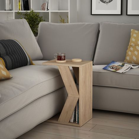 Decortie Naze Modern C Shape Table Multipurpose  H 57cm - Oak