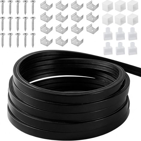 Profil LED en Silicone Flexible,Profilé LED 5m,Profilé LED en Silicone Etanche,Encastré LED pour Panneau Acoustique,Rail LEDs pour Panneaux Acoustiques,pour Plafond,Mur,TV,Panneau Acoustique (1/5)