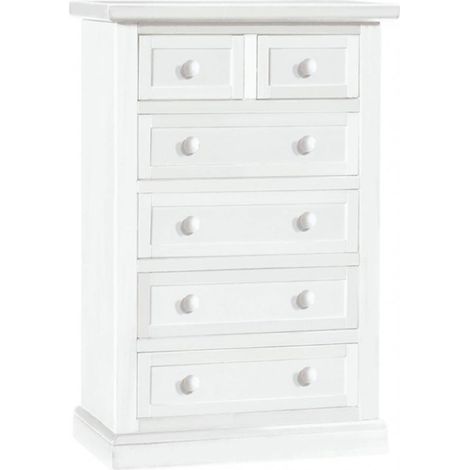 Cassettiera in legno Bianco 4+2 cassetti