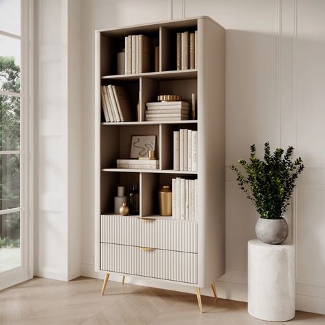AX LIVING Vespasia offenes modernes Bücherregal B88,2 x H193,8 x T38cm