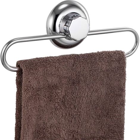 Anneau Porte-Serviettes à Ventouses - Système de Vide - Pas de Perçage - Acier Inoxydable - Murale Porte Serviette pour Salle de Bains et Cuisine (1/5)